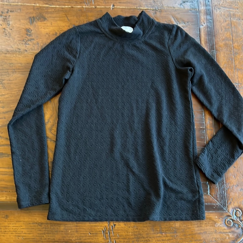 Anthropologie Black mock neck sweater XSP